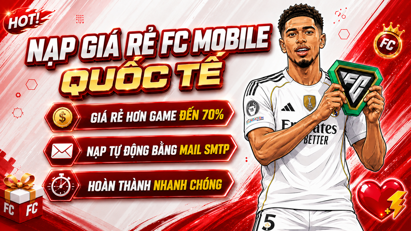 🌐 Full Gói Fc Mobile Quốc Tế ( Giá Rẻ )